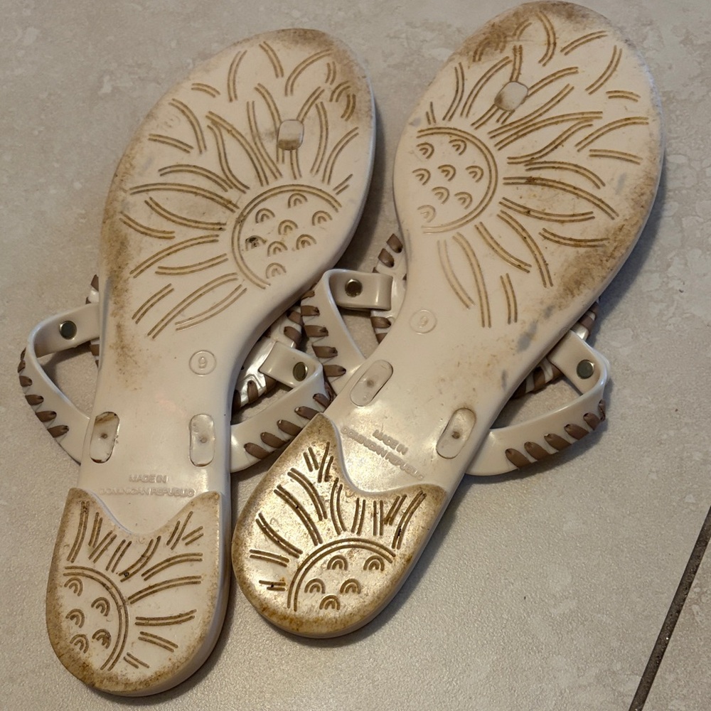 Jack Rogers Cream and Brown Sandals - Picture 3 of 3